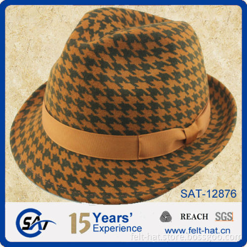 Up-classic fedora hat, 100% pure wool
